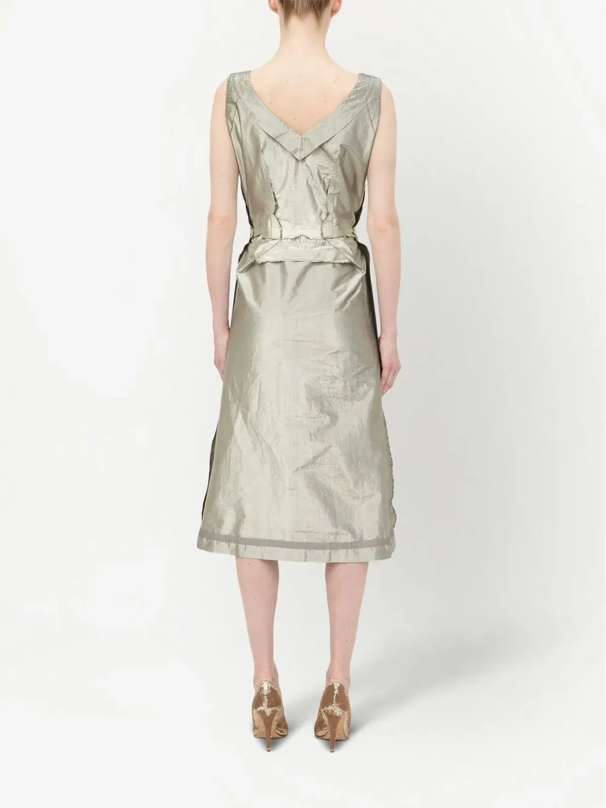 Maison Margiela ワークインプログレス ミディドレス - シルバー - 画像4