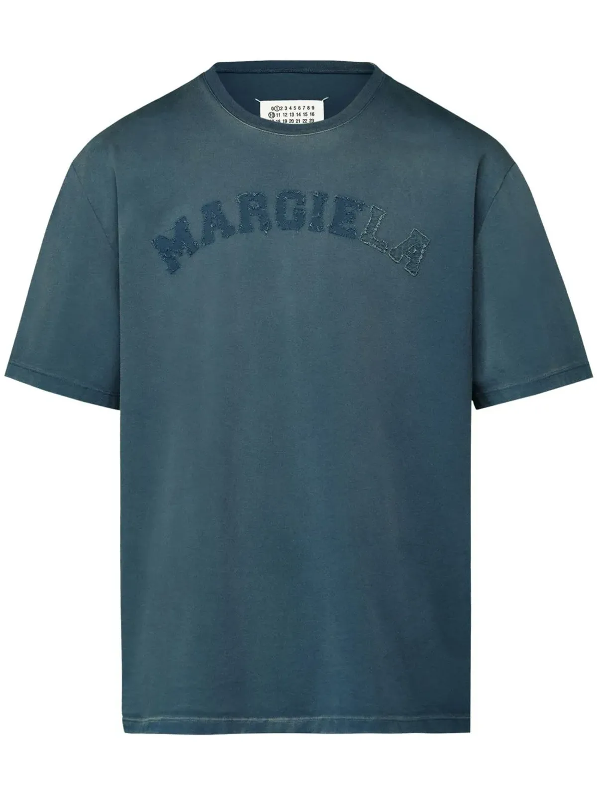 Maison Margiela ロゴ・アップリケ ジャージー Tシャツ ブルー - 画像1
