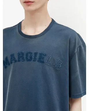 Maison Margiela ロゴ・アップリケ ジャージー Tシャツ ブルー - サムネイル5