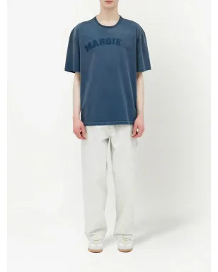 Maison Margiela ロゴ・アップリケ ジャージー Tシャツ ブルー - サムネイル2