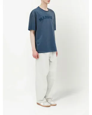 Maison Margiela ロゴ・アップリケ ジャージー Tシャツ ブルー - サムネイル3
