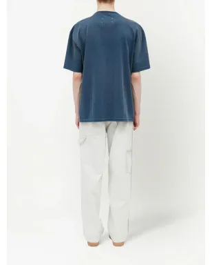 Maison Margiela ロゴ・アップリケ ジャージー Tシャツ ブルー - サムネイル4