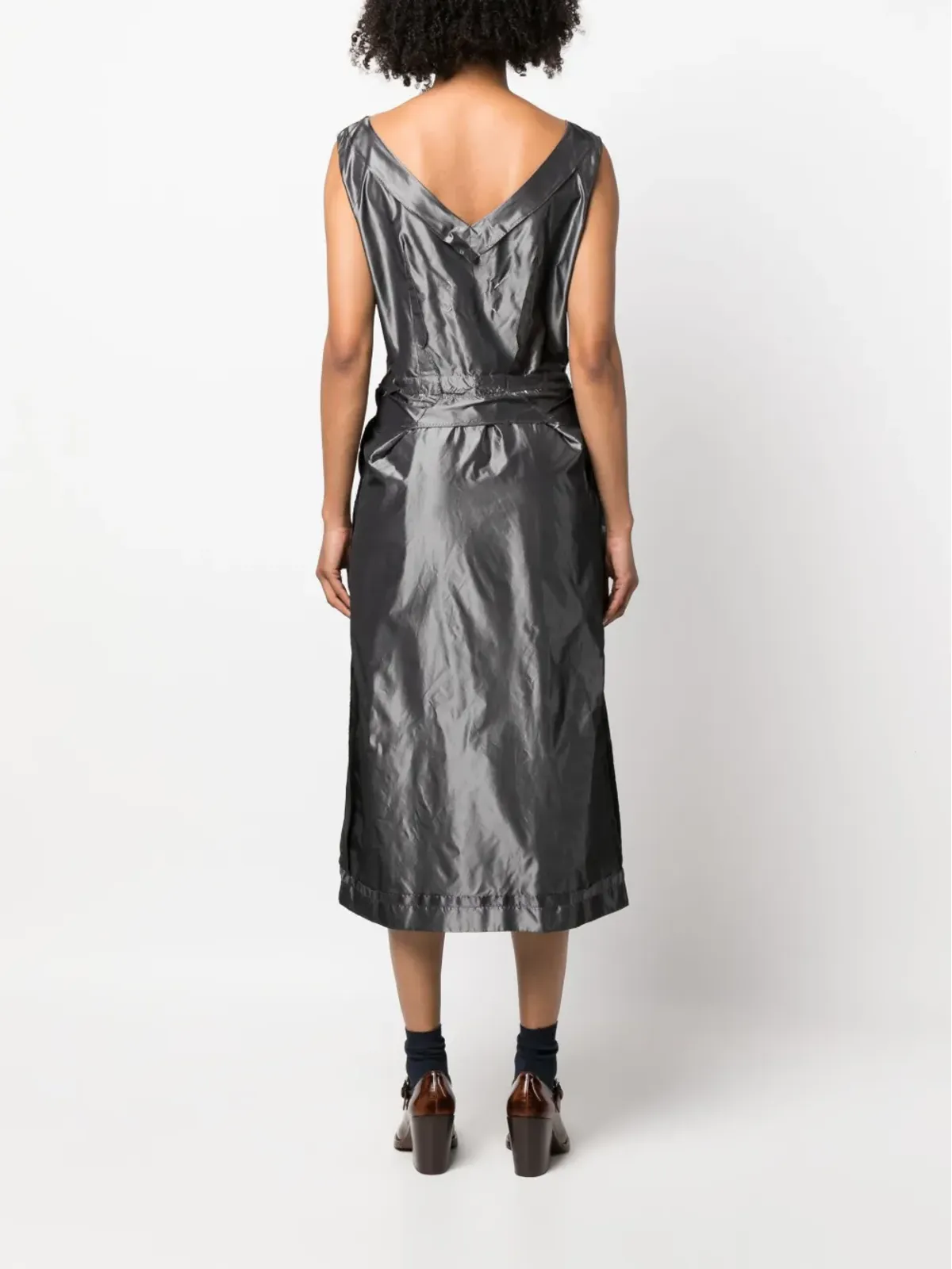 Maison Margiela インサイドアウト ノースリーブ ミディドレス - 画像4