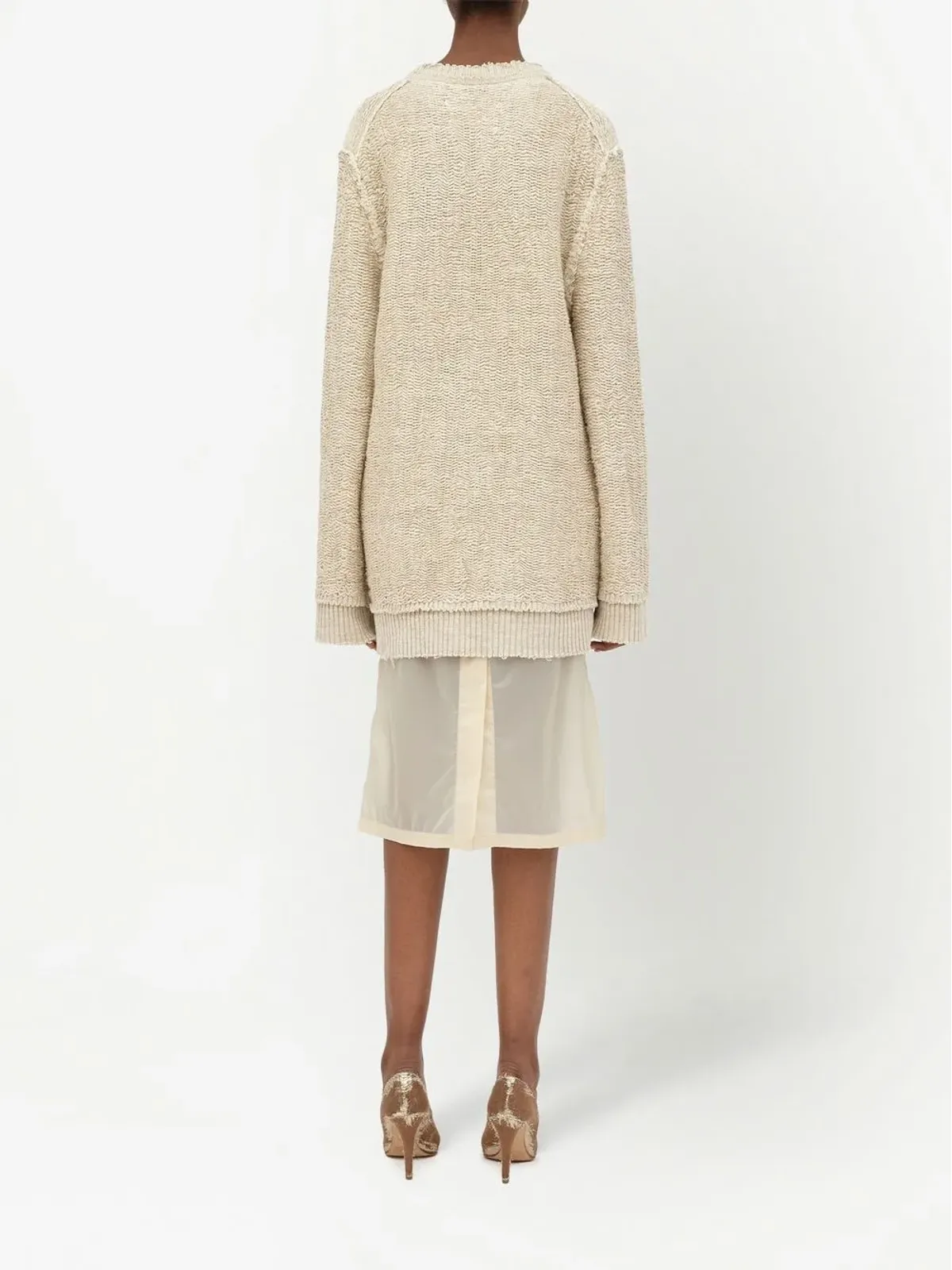 Maison Margiela ウェーブンニット クルーネック セーター - 画像4
