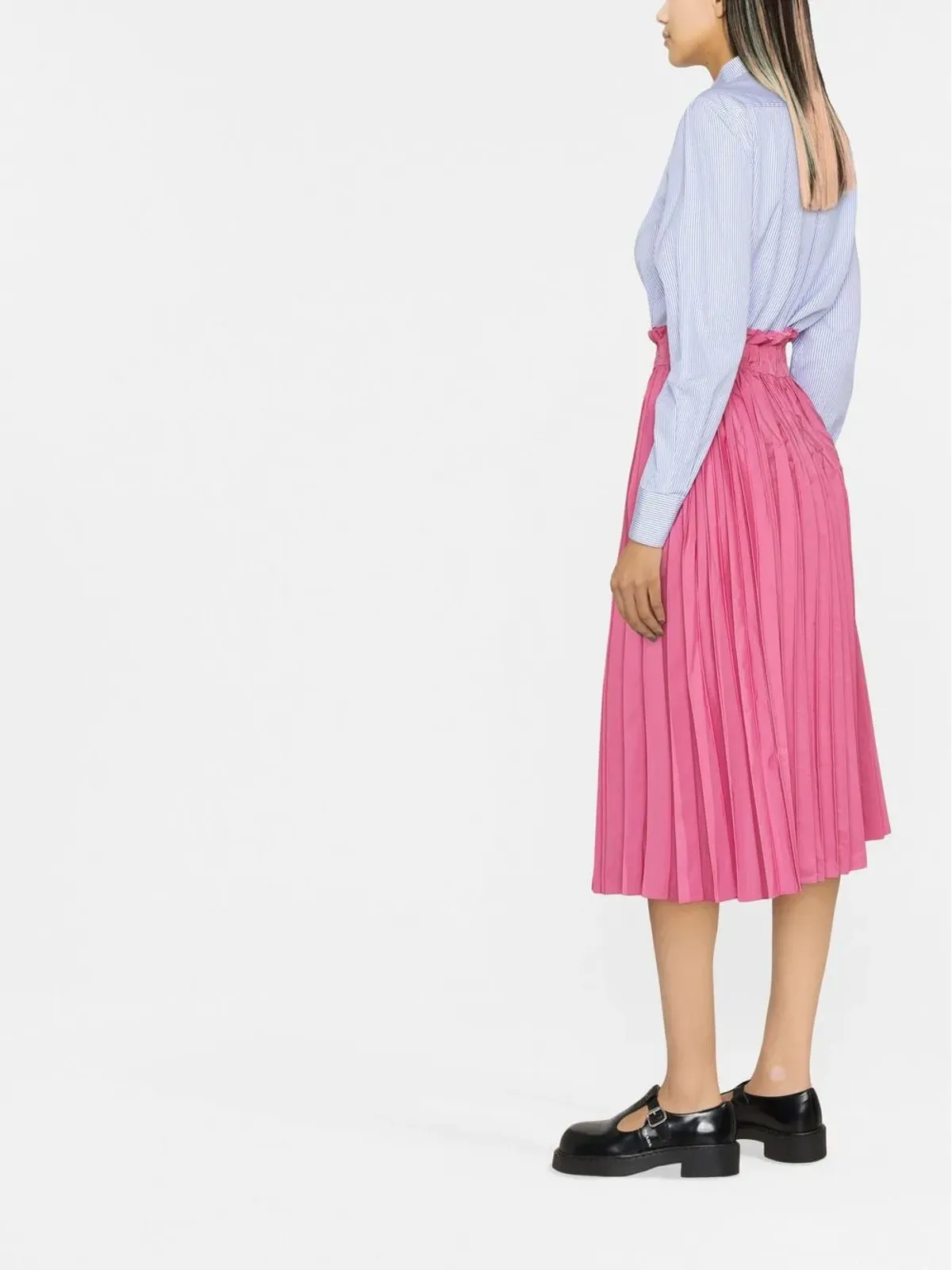RED Valentino プリーツミディスカート - ピンク - 画像3