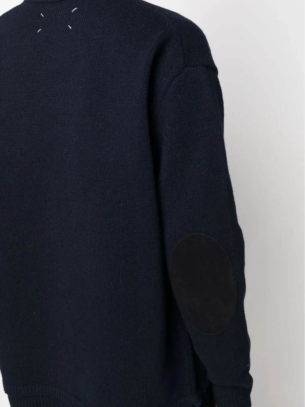 Maison Margiela 肘パッチVネックカーディガン - 画像5