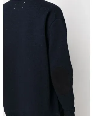 Maison Margiela 肘パッチVネックカーディガン - サムネイル5
