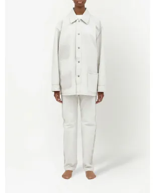 Maison Margiela セルベージデニムシャツジャケット - ホワイト - サムネイル2