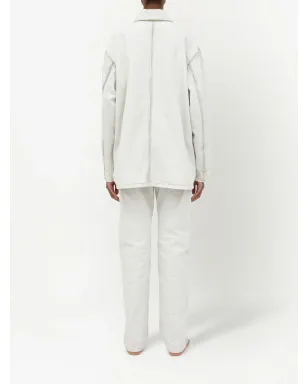 Maison Margiela セルベージデニムシャツジャケット - ホワイト - サムネイル4