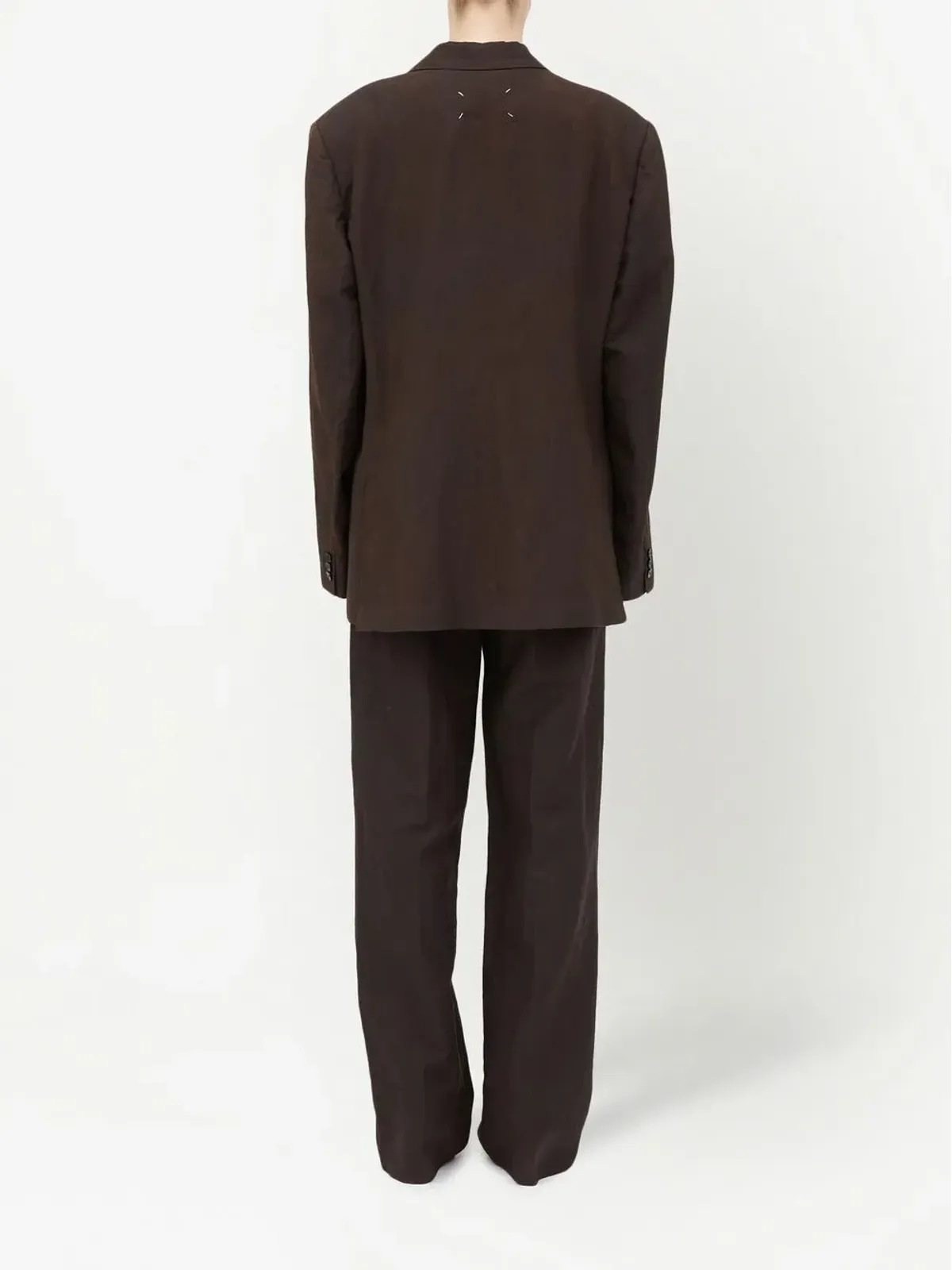 Maison Margiela シングルブレスト ウールリネン ブレザー - 画像4