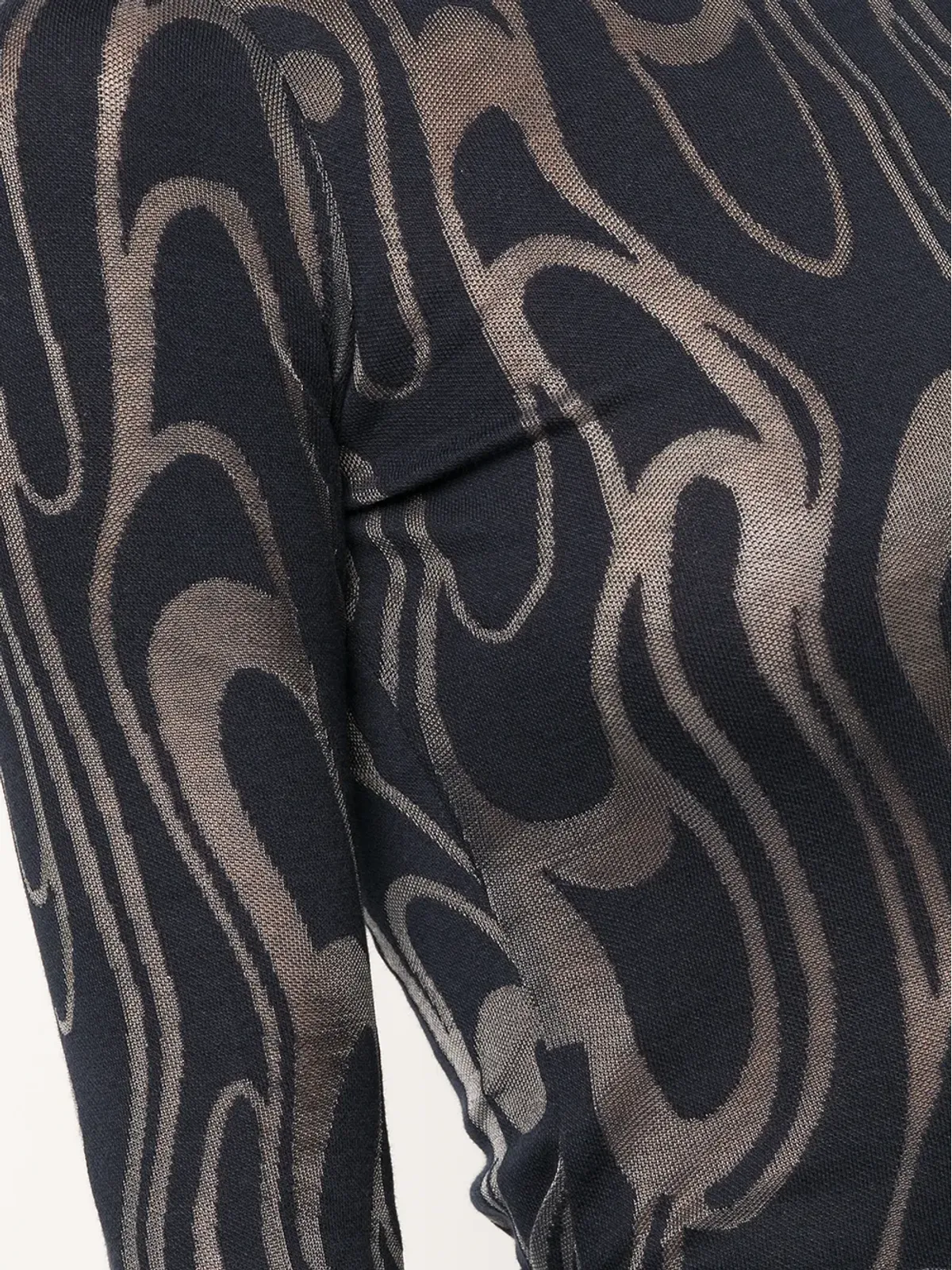 Eckhaus Latta シュランク タートルネック ロングスリーブ トップ - 画像5