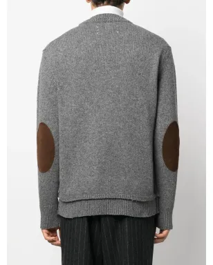 Maison Margiela 肘パッチ付きニットセーター - サムネイル5
