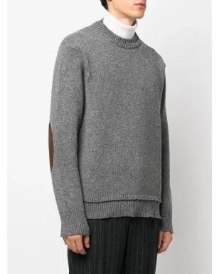 Maison Margiela 肘パッチ付きニットセーター - サムネイル4