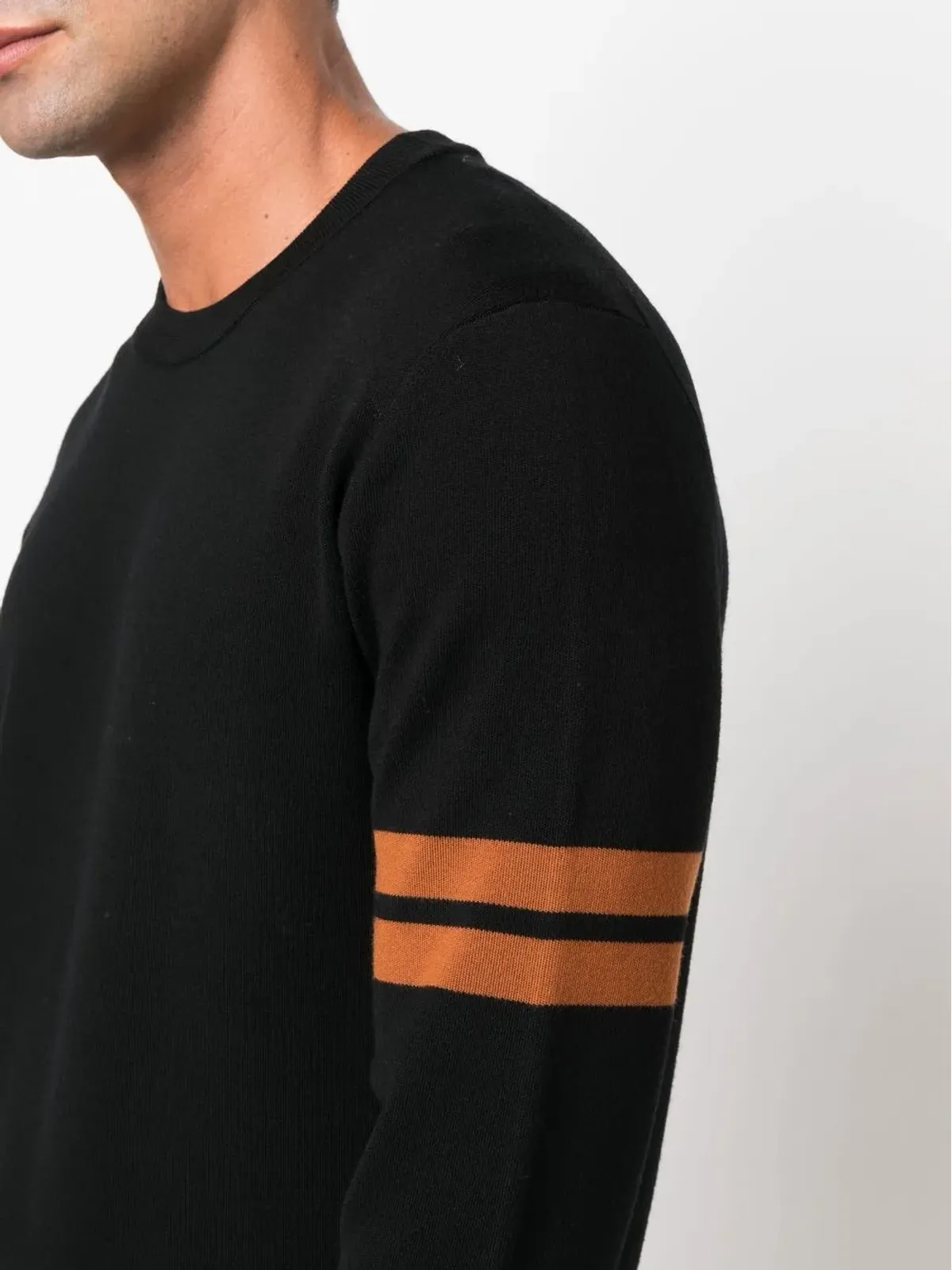 Zegna ロングスリーブ クルーネック ニットセーター ブラック - 画像5