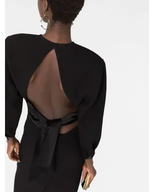 Saint Laurent オープンバック マキシドレス - サムネイル3