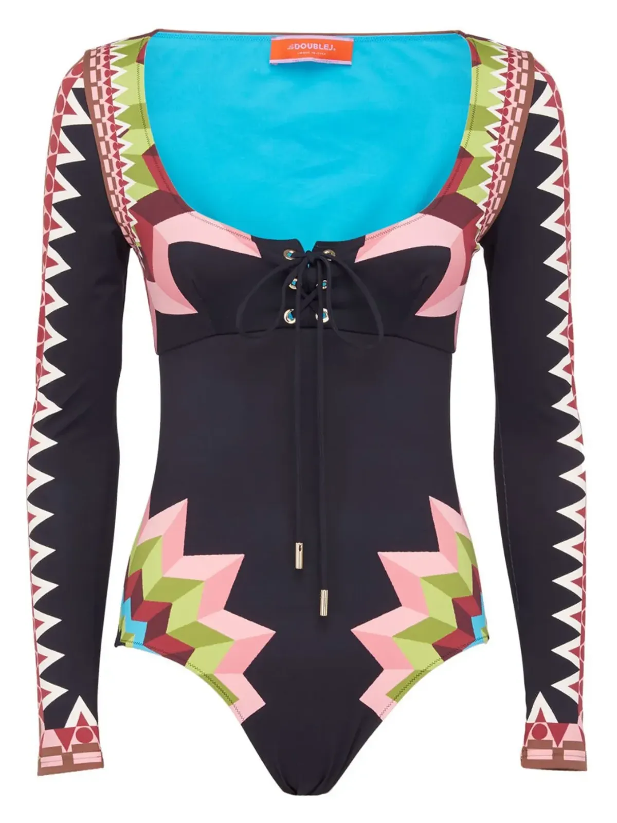 La DoubleJ サンセット geometric-print ワンピース水着 - 画像1