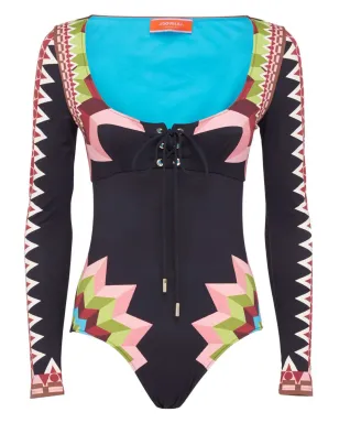 La DoubleJ サンセット geometric-print ワンピース水着 - サムネイル1