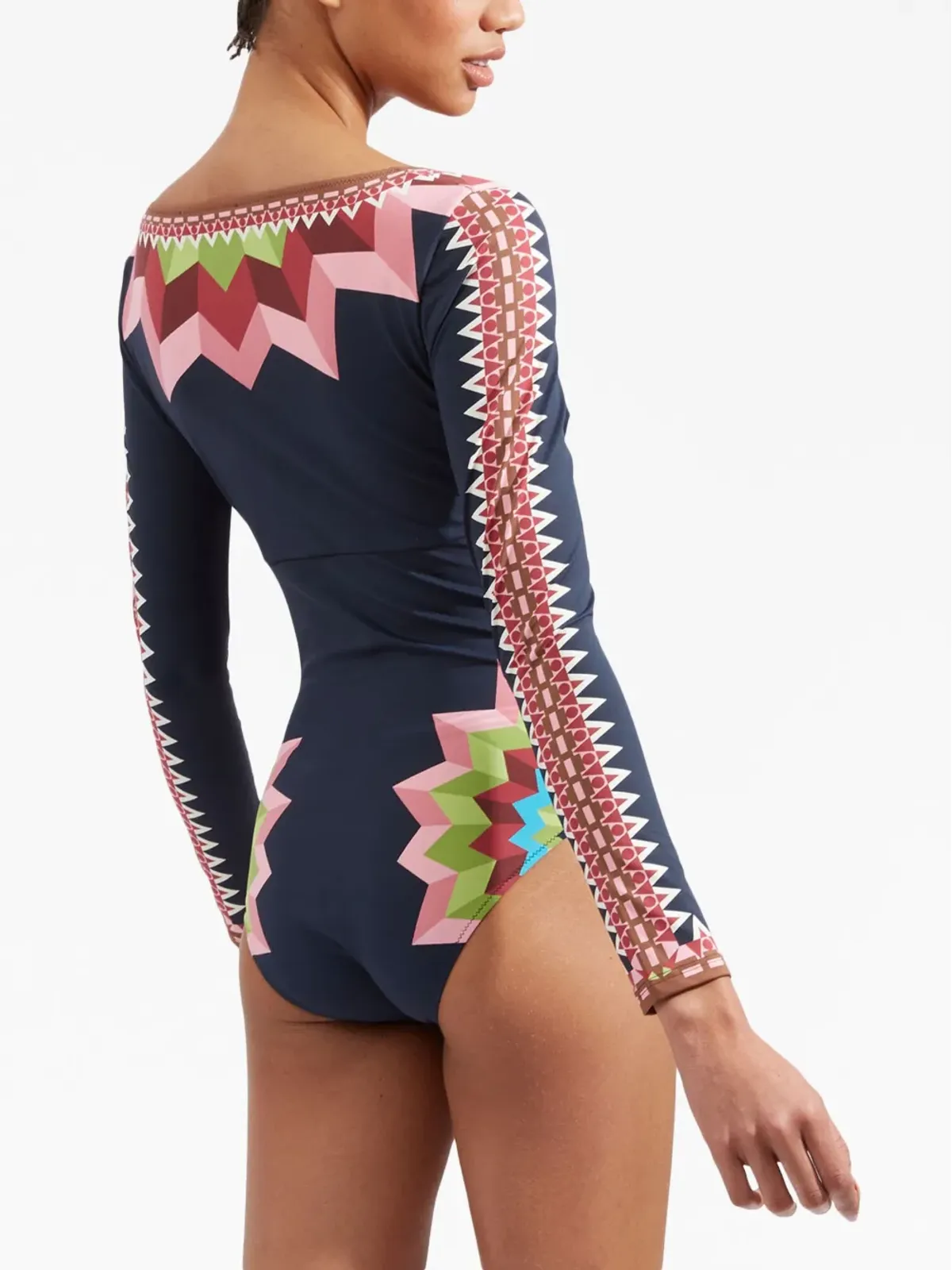 La DoubleJ サンセット geometric-print ワンピース水着 - 画像4