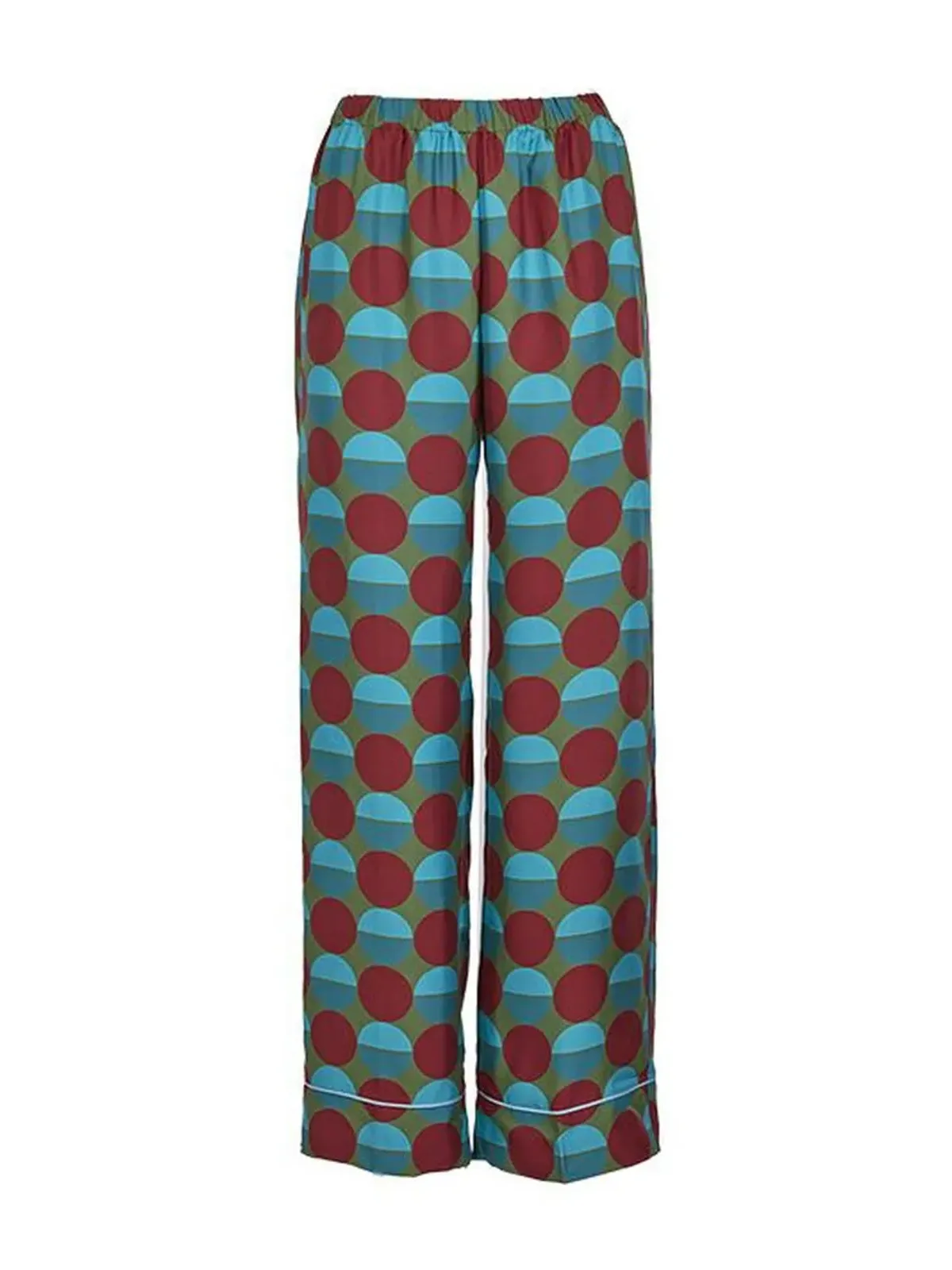 La DoubleJ graphic-print silk pyjama set - Blue - 画像2