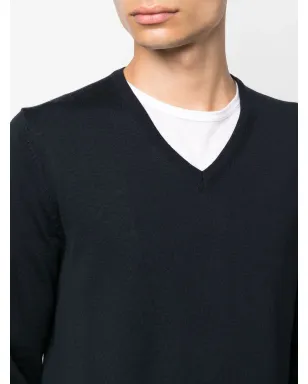 HUGO V-neck long-sleeve jumper - Blue - サムネイル5