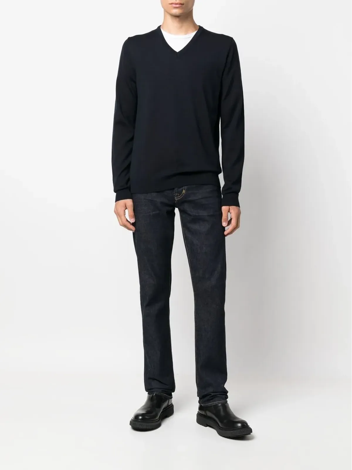 HUGO V-neck long-sleeve jumper - Blue - 画像2