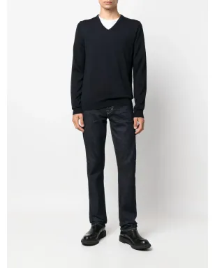 HUGO V-neck long-sleeve jumper - Blue - サムネイル2