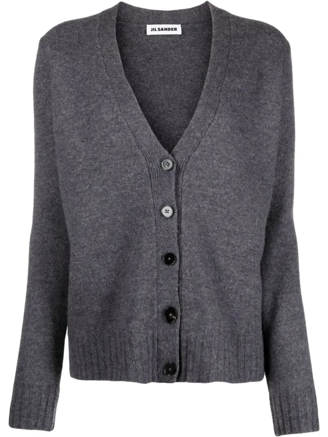 Jil Sander Jil Sander Vネック ウール カーディガンの商品画像