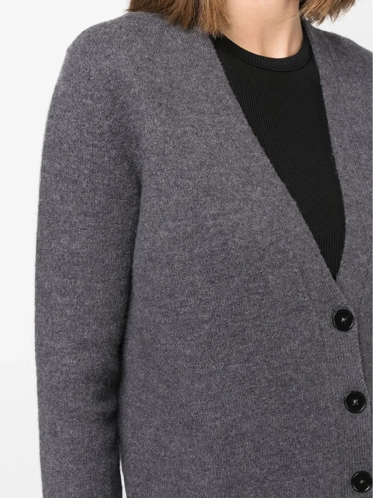 Jil Sander Vネック ウール カーディガン - 画像5