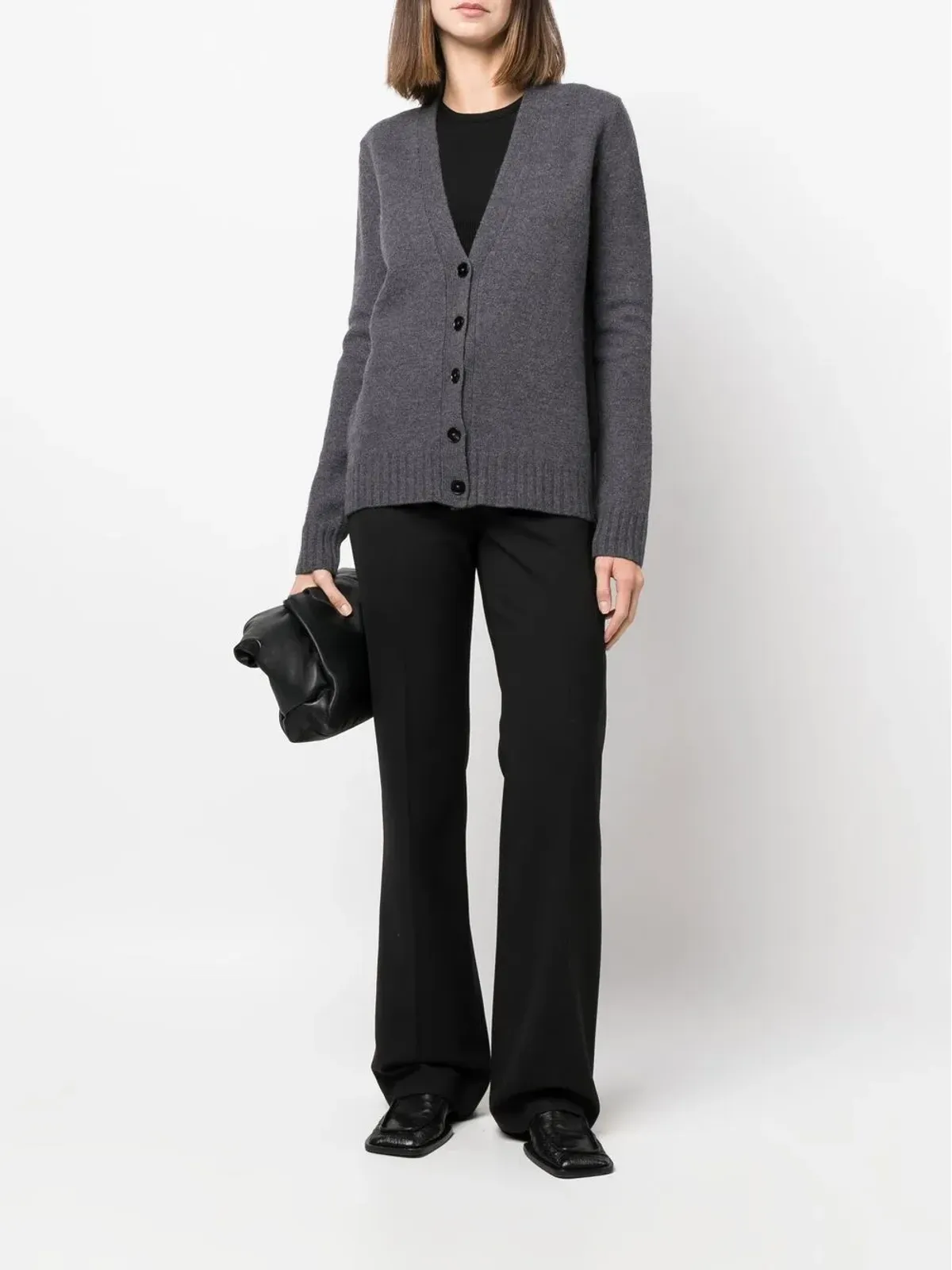 Jil Sander Vネック ウール カーディガン - 画像2