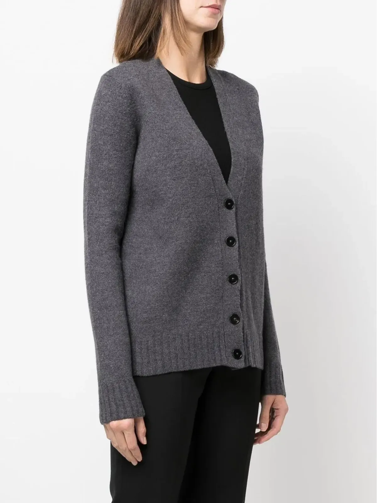 Jil Sander Vネック ウール カーディガン - 画像3