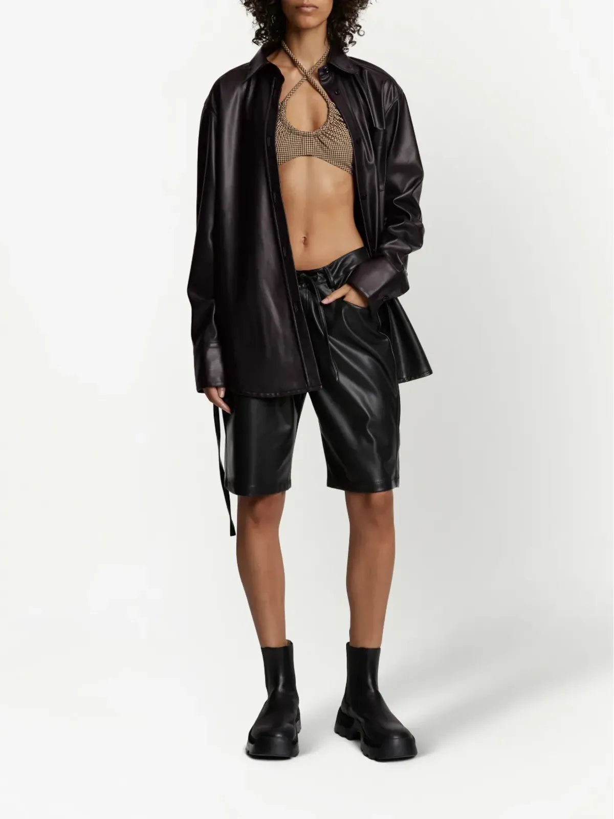 Proenza Schouler White Label フェイクレザー シャツジャケット - 画像2