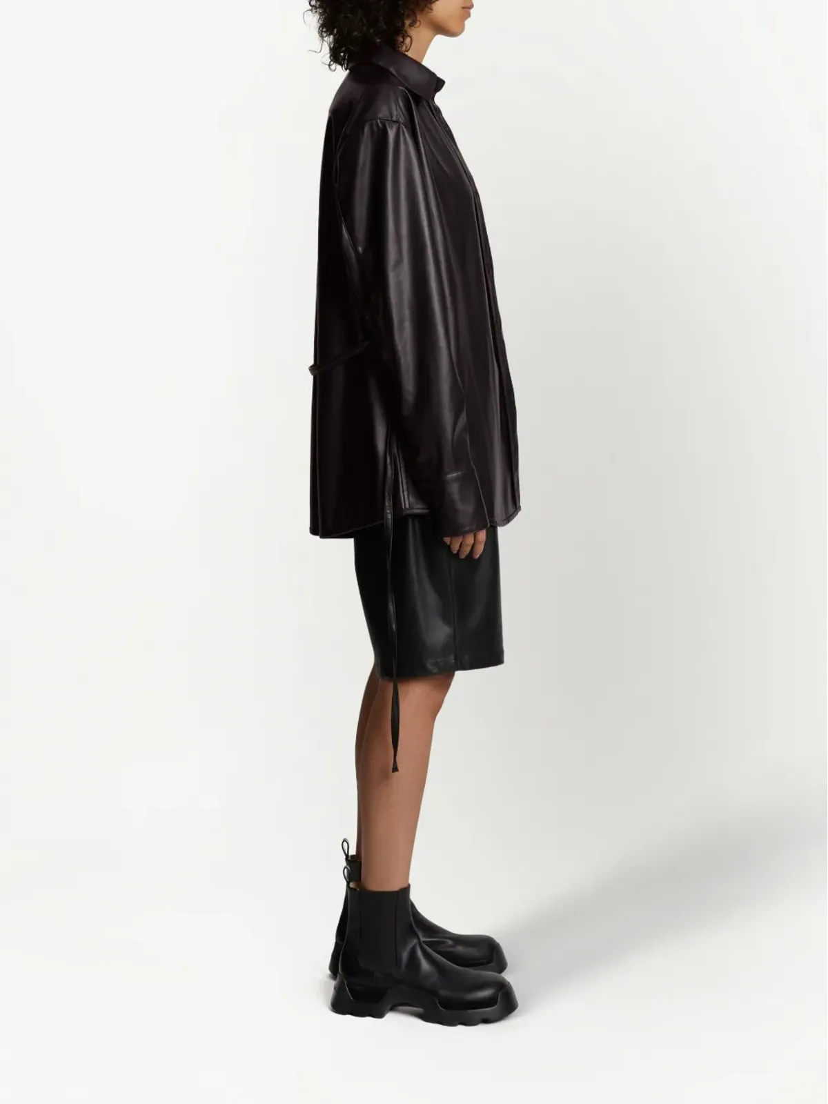 Proenza Schouler White Label フェイクレザー シャツジャケット - 画像3