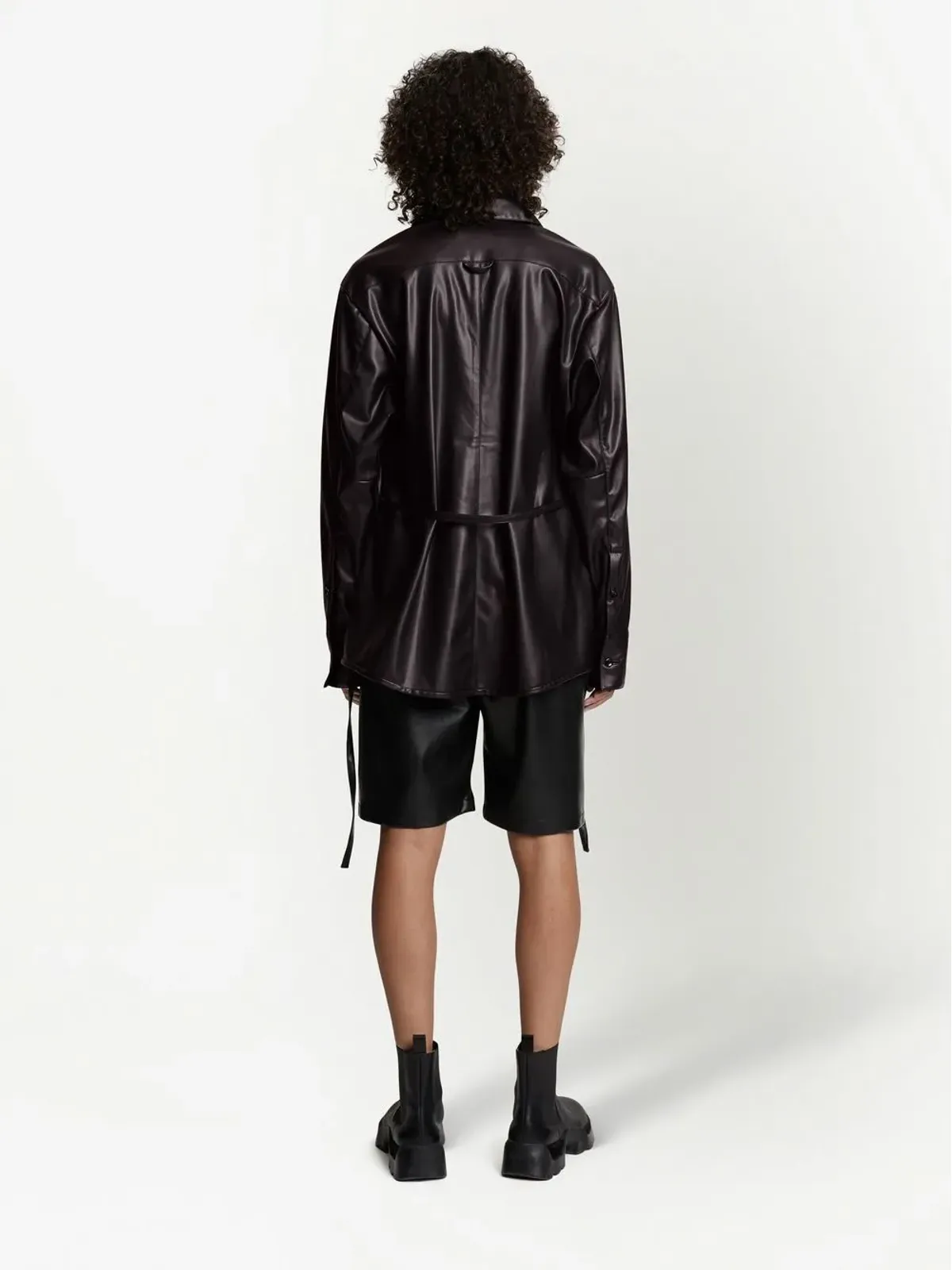 Proenza Schouler White Label フェイクレザー シャツジャケット - 画像4