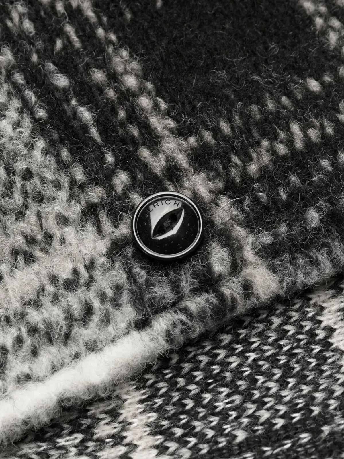 Woolrich チェック柄ウール混シャツコート ブラック - 画像5