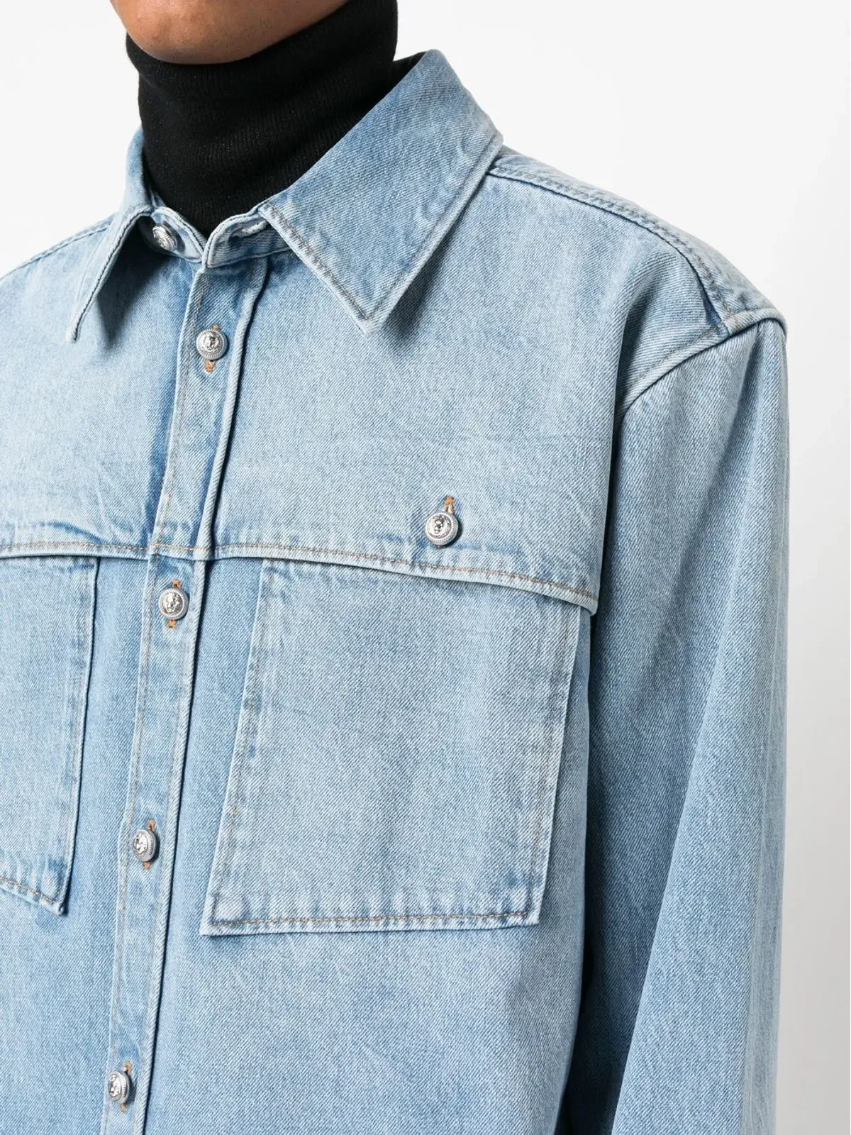Balmain デニムシャツジャケット - 画像5
