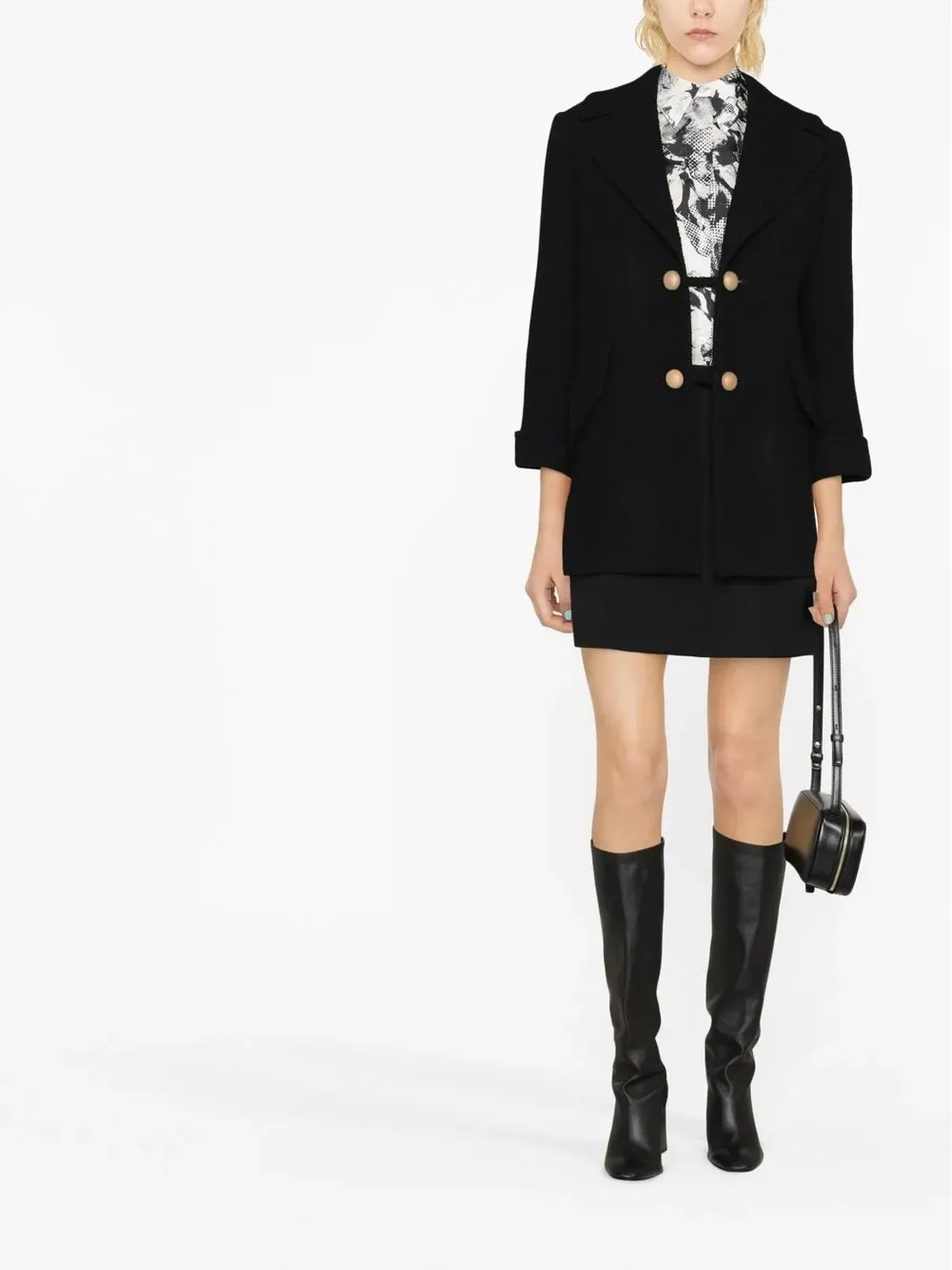 Moschino オープンフロント バージンウール コート - 画像2