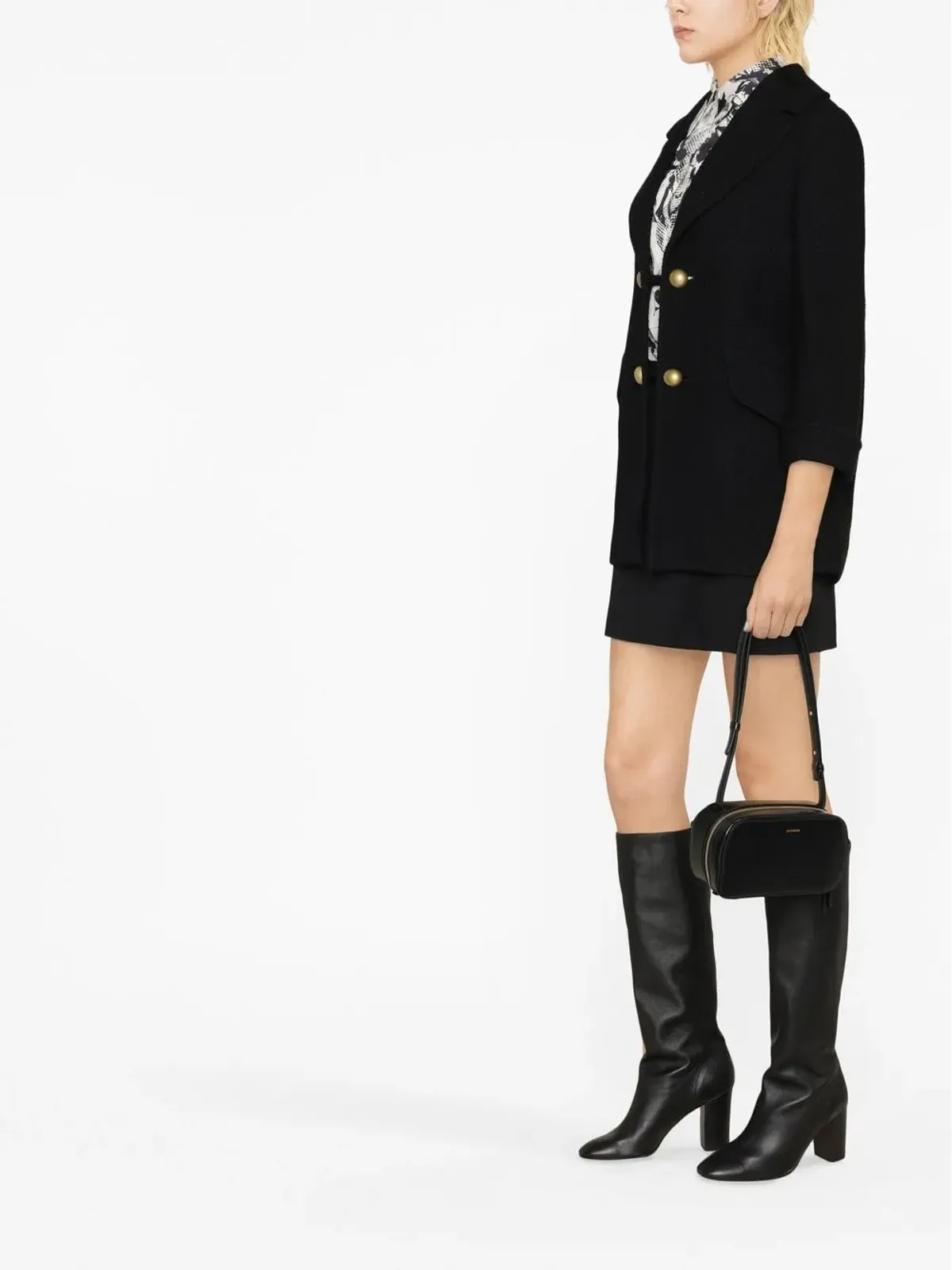 Moschino オープンフロント バージンウール コート - 画像4