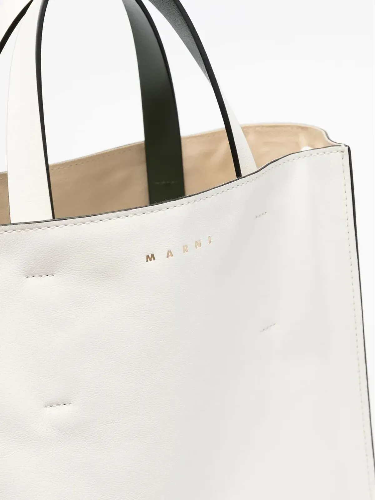 Marni Museo レザー トートバッグ ホワイト - 画像5