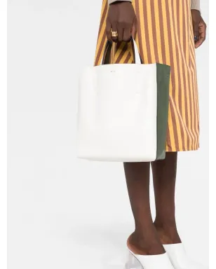 Marni Museo レザー トートバッグ ホワイト - サムネイル3