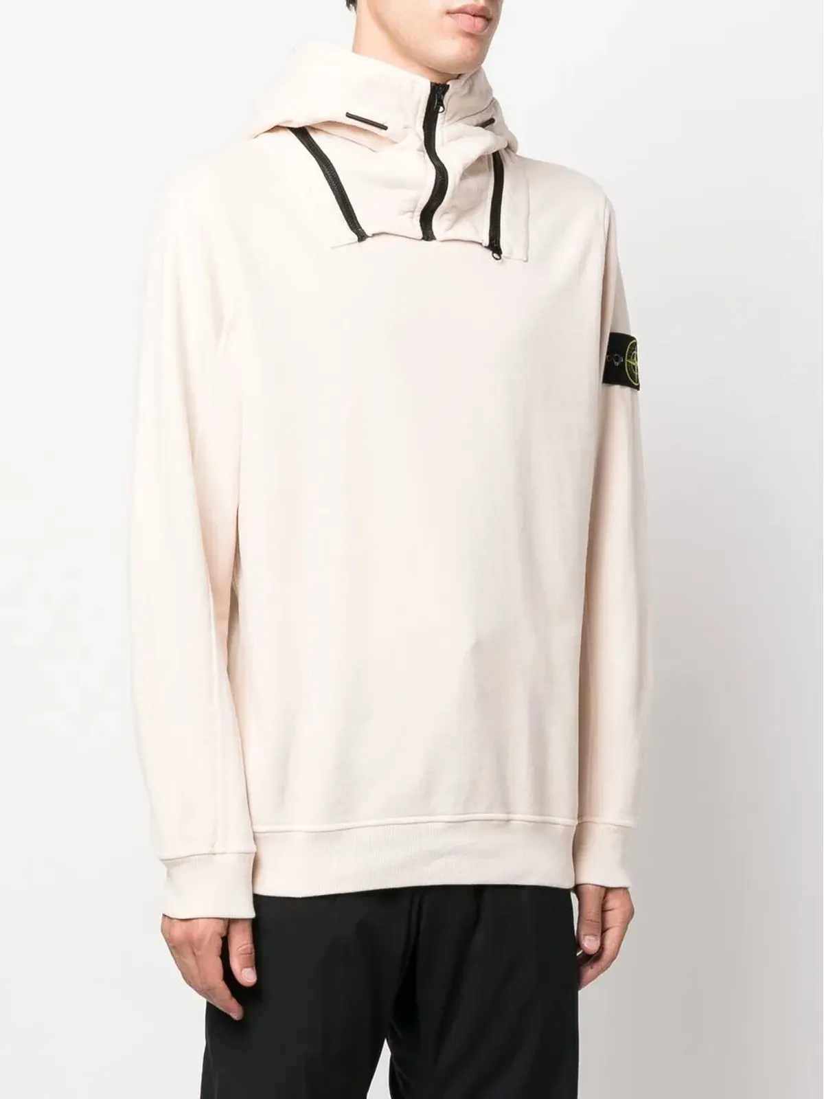 Stone Island ロゴパッチ長袖フーディー - 画像3