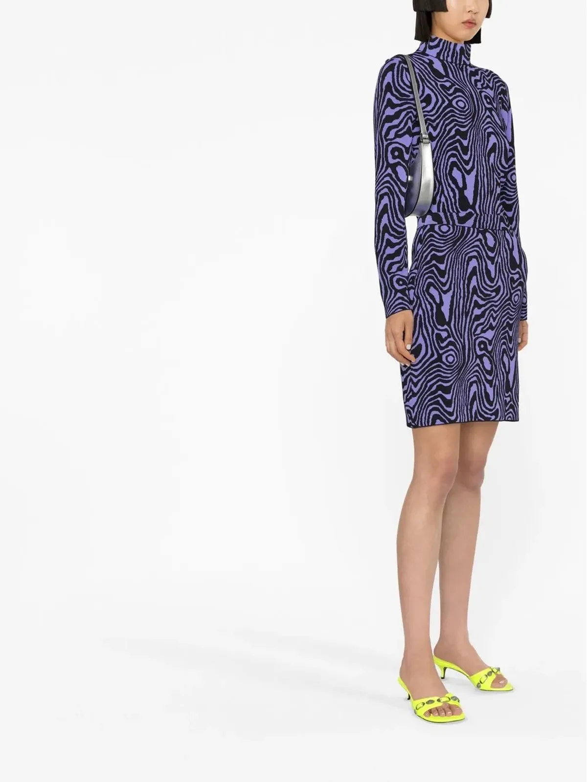 Moschino グラフィック柄ニットミニスカート - 画像4