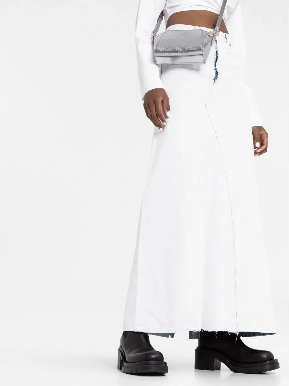 Maison Margiela デニムミディ丈スカート - White - 画像5