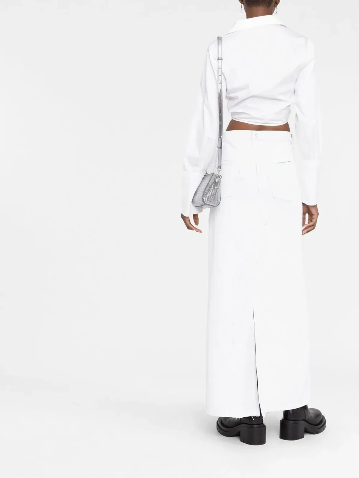 Maison Margiela デニムミディ丈スカート - White - 画像4