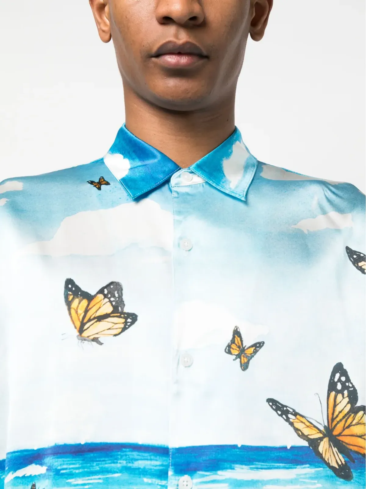 Nahmias Butterfly Beach shirt - Blue - 画像5