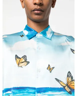 Nahmias Butterfly Beach shirt - Blue - サムネイル5