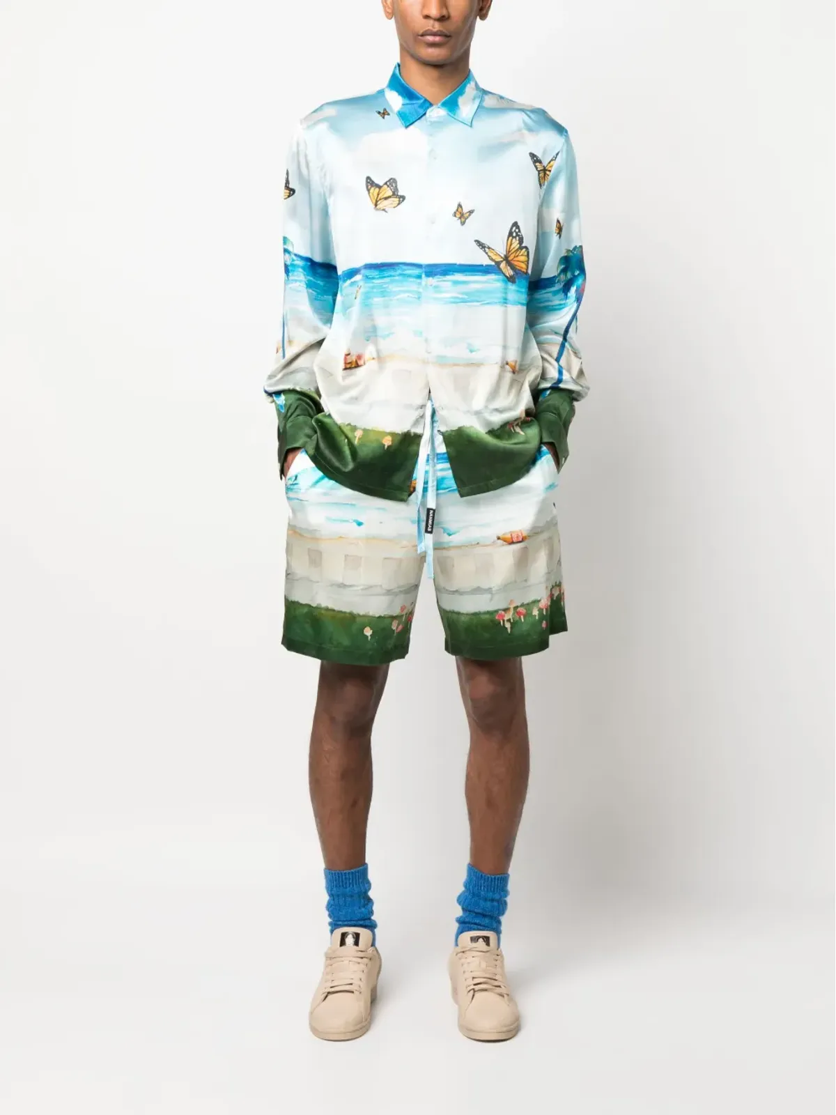 Nahmias Butterfly Beach shirt - Blue - 画像2