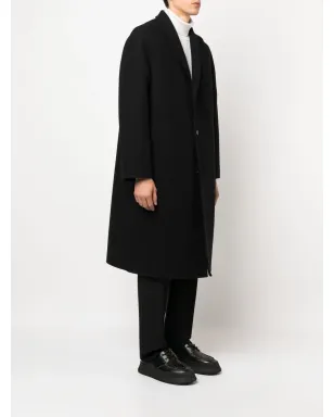 Jil Sander ブラック シングルブレスト ミドル丈コート - サムネイル3
