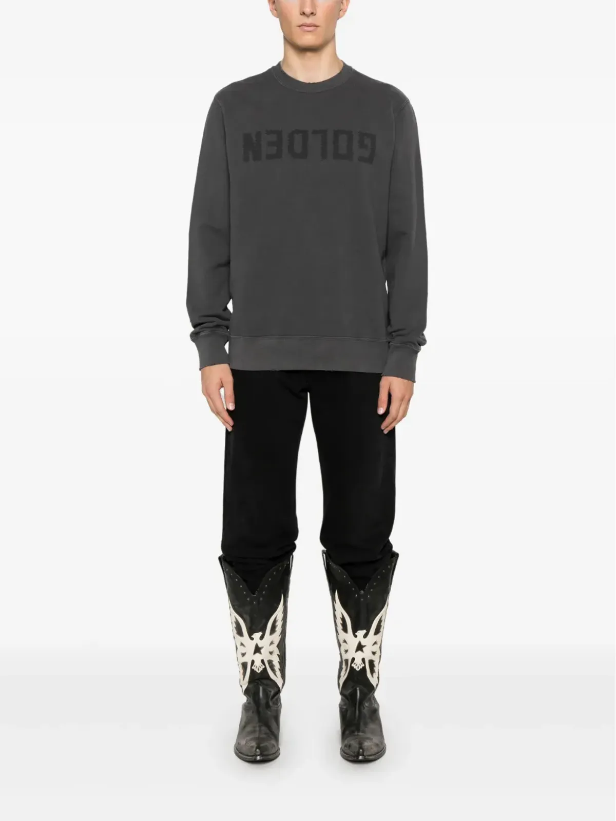 Golden Goose ロゴプリント長袖スウェットシャツ - 画像2