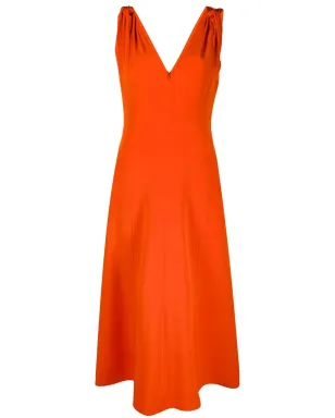 Victoria Beckham ツイストショルダー フィットアンドフレア ドレス - サムネイル1