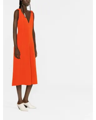 Victoria Beckham ツイストショルダー フィットアンドフレア ドレス - サムネイル3